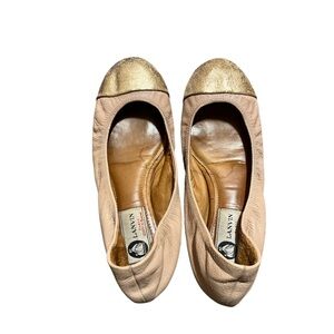 Pink and Gold Lanvin Flats